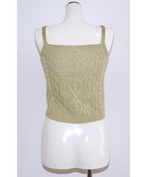 A.D.G(エーディージー)の「Cable Knit Camisole (green tea)(キャミソール・レディース・GREEN TEA・FREE)」の7枚目の写真
