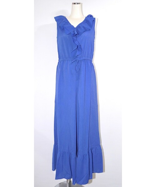 A.D.G(エーディージー)の「Frill Desing Salopette Pants (royal blue)(サロペット/オーバーオール・レディース・ROYAL BLUE・FREE)」の3枚目の写真