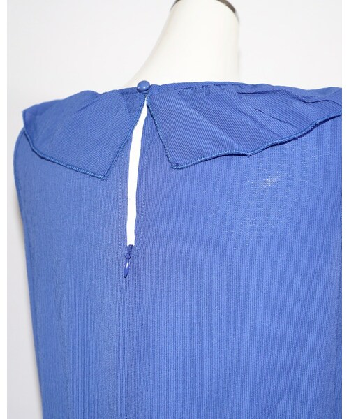 A.D.G(エーディージー)の「Frill Desing Salopette Pants (royal blue)(サロペット/オーバーオール・レディース・ROYAL BLUE・FREE)」の7枚目の写真