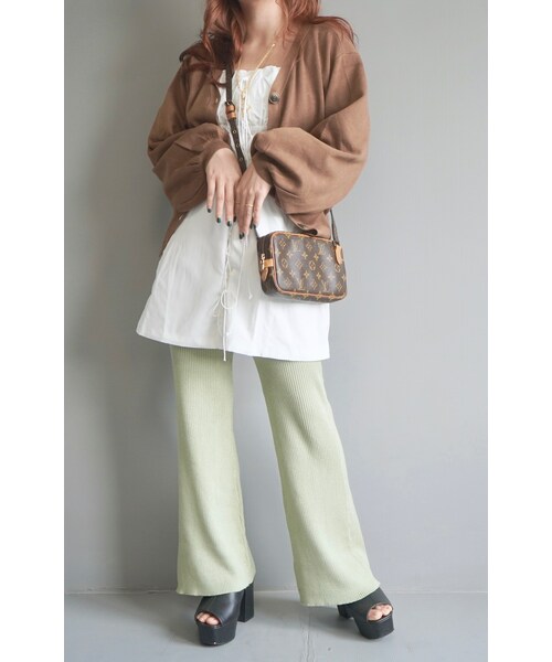 A.D.G（エーディージー）の「Lace-Up Puffsleeve Mini Onepiece（white）（チュニック・レディース・ホワイト・FREE）」の4枚目の写真