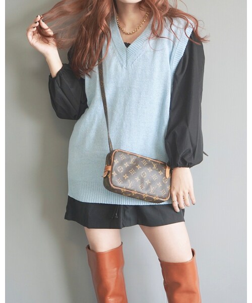 A.D.G（エーディージー）の「Lace-Up Puffsleeve Mini Onepiece（black）（ワンピース・レディース・ブラック・FREE）」の4枚目の写真