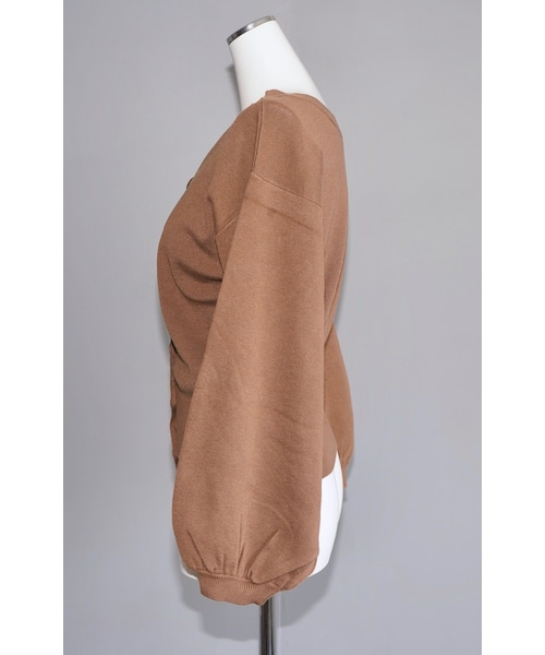 A.D.G(エーディージー)の「Balloon Sleeve V-Neck Knit Cardigan (brown)(カーディガン/ボレロ・レディース・ブラウン・FREE)」の8枚目の写真