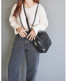 V-Neck Loose Knit Tunic (ecru)