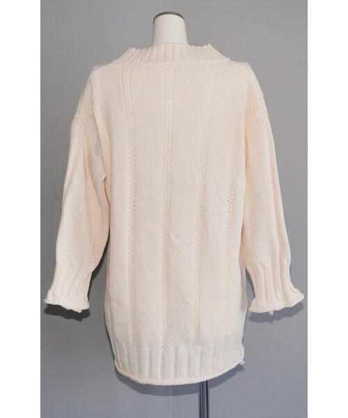 A.D.G(エーディージー)の「V-Neck Loose Knit Tunic (ecru)(ニット/セーター・レディース・OFF WHITE・FREE)」の6枚目の写真