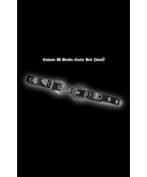 Emboss W-Buckle Eyelet Belt (black)