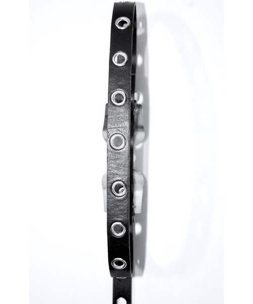 A.D.G（エーディージー）の「Emboss W-Buckle Eyelet Belt (black)（ベルト・レディース・BLACK LEATHER・FREE）」の9枚目の写真