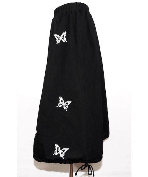 A.D.G（エーディージー）の「Butterfly Embroidery Flare Long Skirt (black)（スカート・レディース・BLACK・FREE）」の5枚目の写真