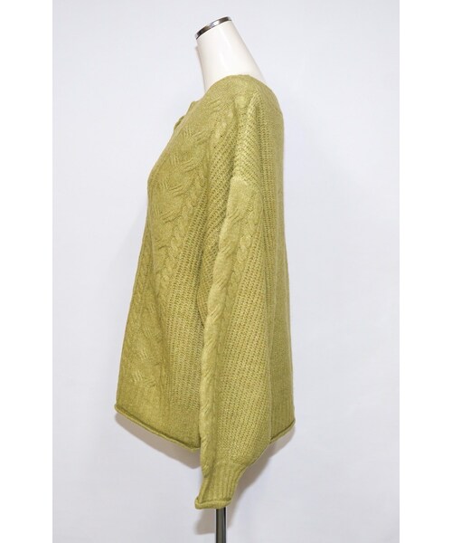 A.D.G(エーディージー)の「Cable Knit Loose Tunic (pistachio green)(ニット/セーター・レディース・グリーン・FREE)」の9枚目の写真