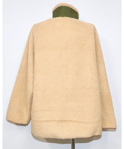 A.D.G(エーディージー)の「Reversible Boa Jacket Coat (khaki green)(ミリタリージャケット・レディース・グリーン・FREE)」の8枚目の写真