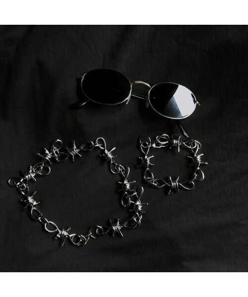 A.D.G(エーディージー)の「Barbed Wire Bracelet (silver)(ブレスレット・レディース・シルバー・FREE)」の1枚目の写真
