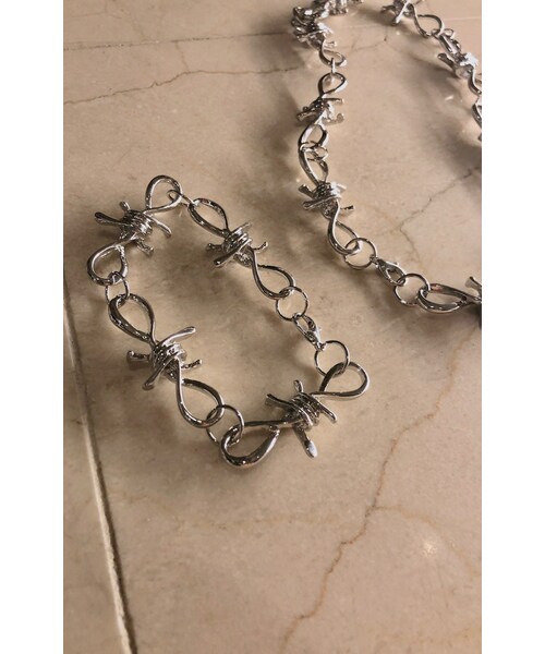 A.D.G(エーディージー)の「Barbed Wire Bracelet (silver)(ブレスレット・レディース・シルバー・FREE)」の5枚目の写真