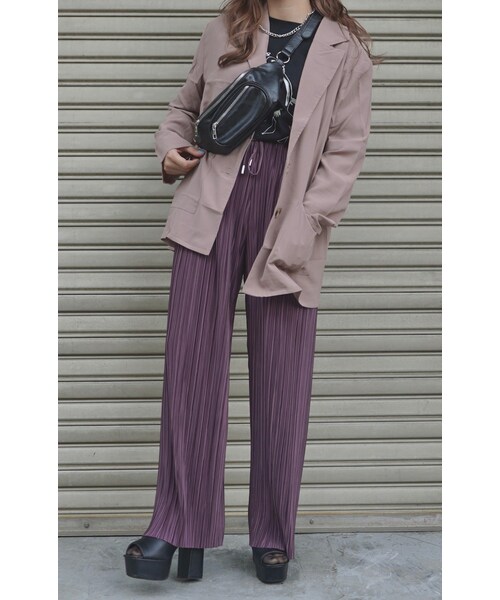 A.D.G(エーディージー)の「Single Breasted Tailored Jacket (ash beige)(テーラードジャケット・レディース・ベージュ・FREE)」の1枚目の写真