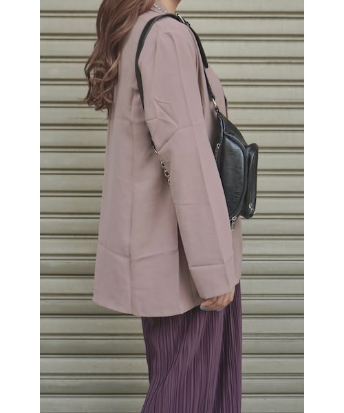 A.D.G(エーディージー)の「Single Breasted Tailored Jacket (ash beige)(テーラードジャケット・レディース・ベージュ・FREE)」の4枚目の写真