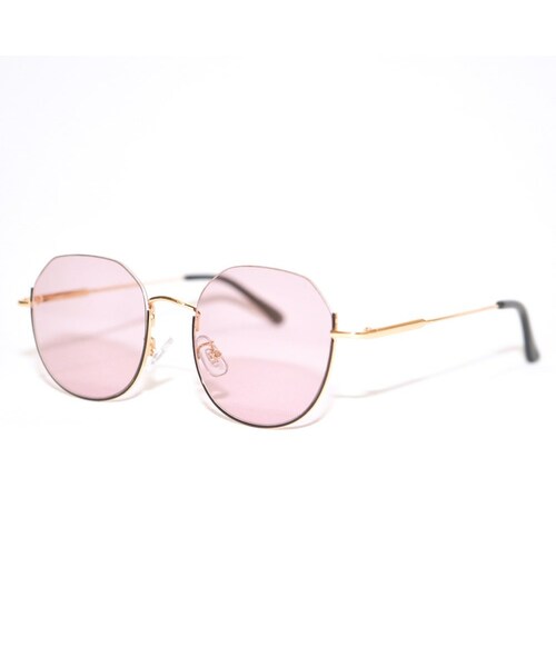 A.D.G(エーディージー)の「Asymme-Frame Tint Sunglass (purple lens-Gold frame)(サングラス・レディース・パープル・FREE)」の3枚目の写真