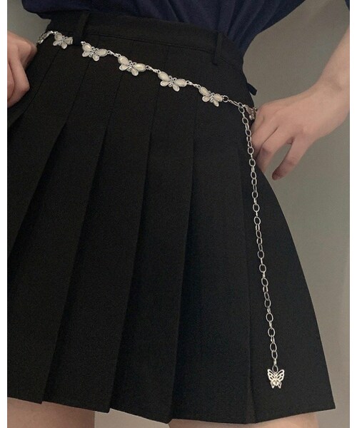 A.D.G（エーディージー）の「Butterflies Silver Chain Belt（ベルト・レディース・シルバー・FREE）」の2枚目の写真