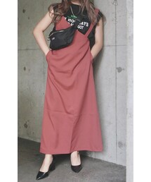 A.D.G（エーディージー）の「2type Strap Long Jumper Skirt (pink)（スカート・レディース）」