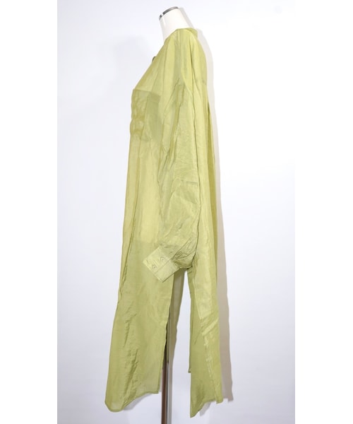 A.D.G(エーディージー)の「2way Sheer Long Shirts Onepiece (green tea)(シャツワンピース・レディース・グリーン・FREE)」の5枚目の写真