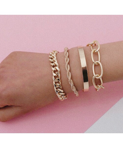 A.D.G（エーディージー）の「［4 variation］ Gold Bracelet（ブレスレット・レディース・TYPE/A/TYPE/B/TYPE/D/TYPE/C・FREE）」の4枚目の写真