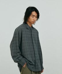 LIDNM（リドム）の「ITALY GAUZE CHECK SHIRT（シャツ/ブラウス）」