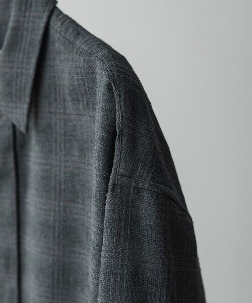 LIDNM（リドム）の「ITALY GAUZE CHECK SHIRT（シャツ/ブラウス