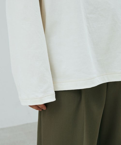 LIDNM（リドム）の「HARD TWISTED LS TEE（Tシャツ/カットソー・メンズ・ブラウン/ホワイト・S/M/L）」の7枚目の写真