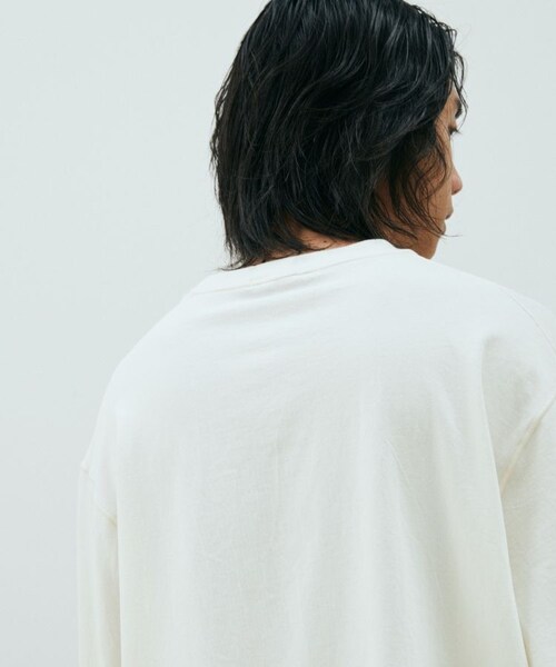 LIDNM（リドム）の「HARD TWISTED LS TEE（Tシャツ/カットソー・メンズ・ブラウン/ホワイト・S/M/L）」の8枚目の写真