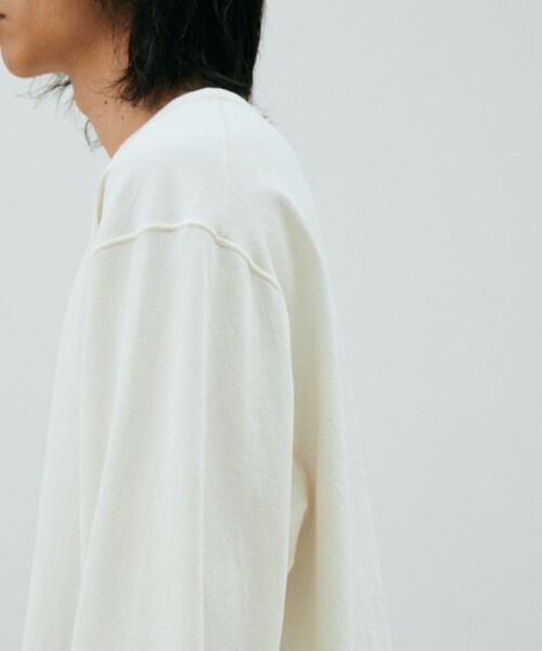 LIDNM（リドム）の「HARD TWISTED LS TEE（Tシャツ/カットソー・メンズ・ブラウン/ホワイト・S/M/L）」の9枚目の写真