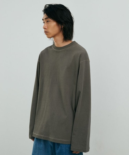 LIDNM（リドム）の「HARD TWISTED LS TEE（Tシャツ/カットソー・メンズ・ブラウン/ホワイト・S/M/L）」の19枚目の写真