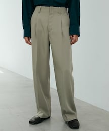 LIDNM | WOOL BACKSATIN STRAIGHT SLACKS(スラックス)