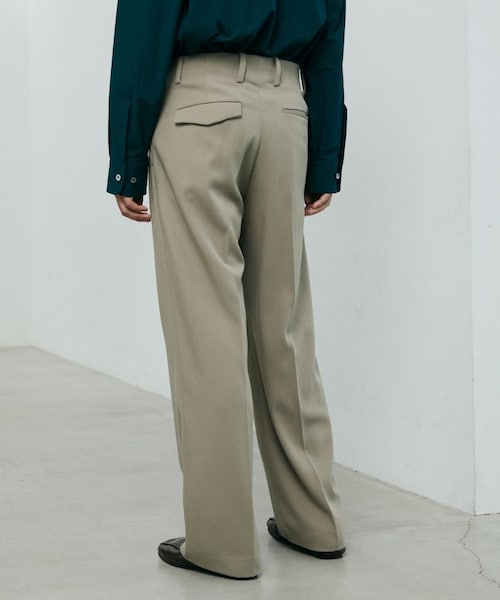 春早割 スラックス LIDNM WOOL BACKSATIN STRAIGHT SLACKS スラックス