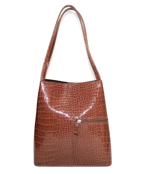 A.D.G（エーディージー）の「Crocodile Leather Touch Tote-Bag (camel brown)（トートバッグ・レディース・ブラウン・FREE）」の4枚目の写真