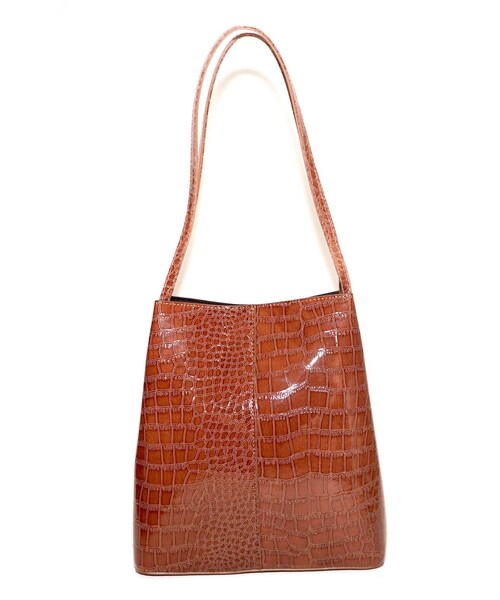 A.D.G（エーディージー）の「Crocodile Leather Touch Tote-Bag (camel brown)（トートバッグ・レディース・ブラウン・FREE）」の8枚目の写真