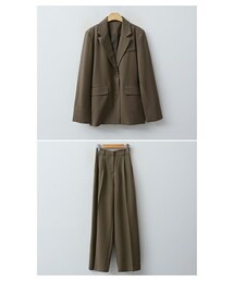 ENVYLOOK | シングルテーラードジャケット＋ロングワイドスラックス(スーツセット)