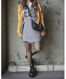 A.D.G | Mellow Rib Cardigan (yellow)(カーディガン/ボレロ)