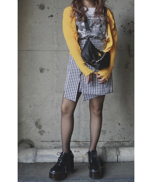 A.D.G（エーディージー）の「Mellow Rib Cardigan (yellow)（カーディガン/ボレロ・レディース・イエロー・FREE）」の3枚目の写真