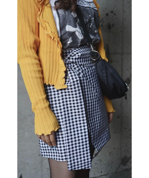 A.D.G（エーディージー）の「Mellow Rib Cardigan (yellow)（カーディガン/ボレロ・レディース・イエロー・FREE）」の4枚目の写真