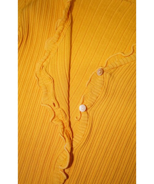A.D.G（エーディージー）の「Mellow Rib Cardigan (yellow)（カーディガン/ボレロ・レディース・イエロー・FREE）」の7枚目の写真