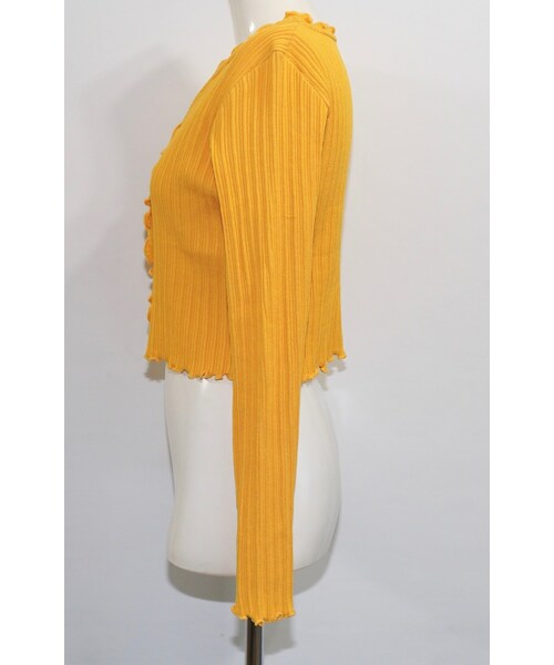 A.D.G（エーディージー）の「Mellow Rib Cardigan (yellow)（カーディガン/ボレロ・レディース・イエロー・FREE）」の8枚目の写真
