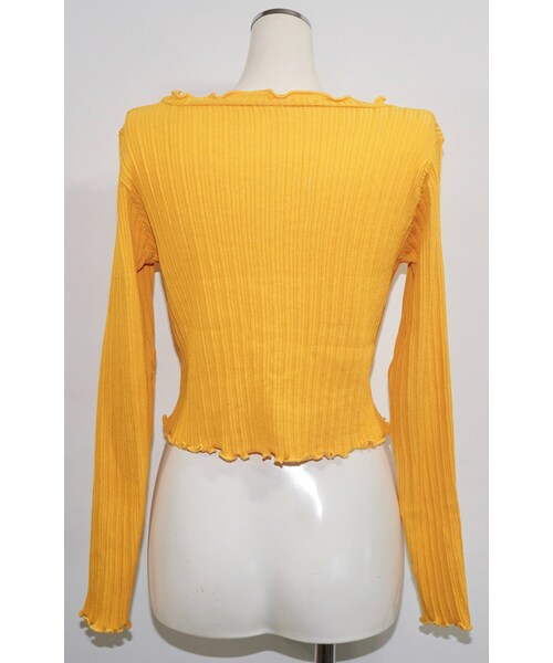 A.D.G（エーディージー）の「Mellow Rib Cardigan (yellow)（カーディガン/ボレロ・レディース・イエロー・FREE）」の9枚目の写真