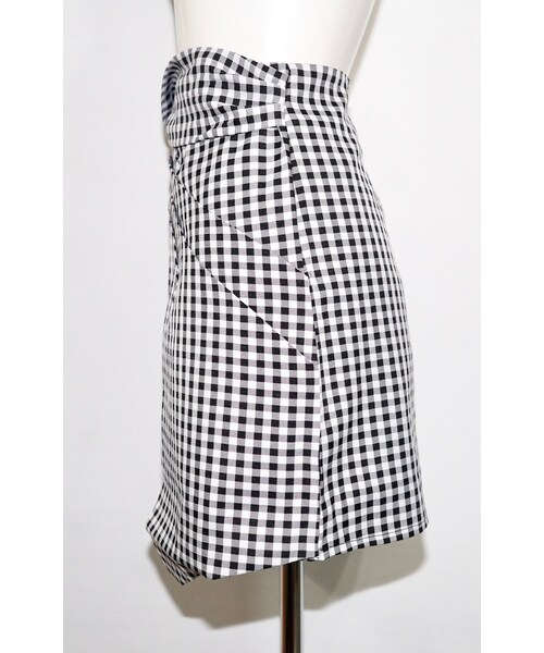 A.D.G（エーディージー）の「Gingham Check Irregular Mini Skirt（スカート・レディース・ホワイト・FREE）」の9枚目の写真