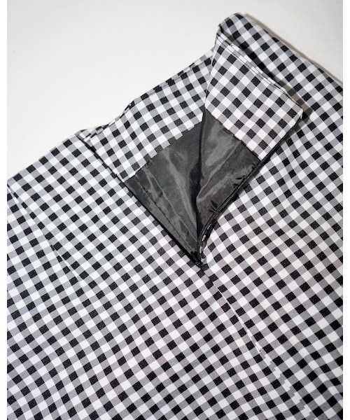A.D.G（エーディージー）の「Gingham Check Irregular Mini Skirt（スカート・レディース・ホワイト・FREE）」の10枚目の写真