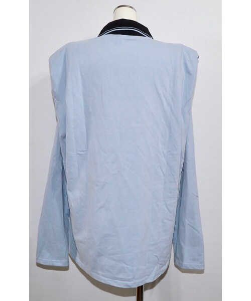 A.D.G(エーディージー)の「Point Shoulder Big Polo-shirts (sax blue)(ポロシャツ・レディース・ブルー・FREE)」の7枚目の写真