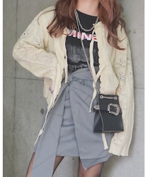 A.D.G | Irregular Mini Skirt (grey)(スカート)