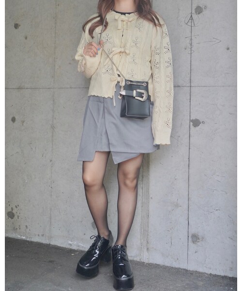 A.D.G（エーディージー）の「Irregular Mini Skirt (grey)（スカート・レディース・グレー・FREE）」の3枚目の写真