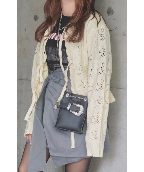 A.D.G（エーディージー）の「Irregular Mini Skirt (grey)（スカート・レディース・グレー・FREE）」の4枚目の写真