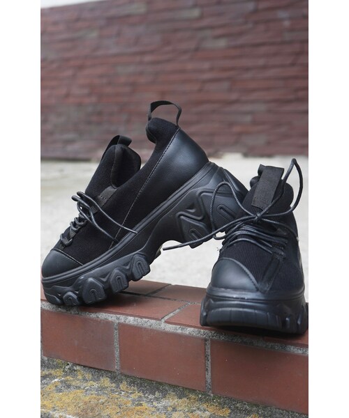 A.D.G（エーディージー）の「Chunky Heel Platform Sneakers (black)（スニーカー・レディース・ブラック・FREE）」の4枚目の写真