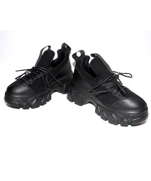 A.D.G（エーディージー）の「Chunky Heel Platform Sneakers (black)（スニーカー・レディース・ブラック・FREE）」の7枚目の写真