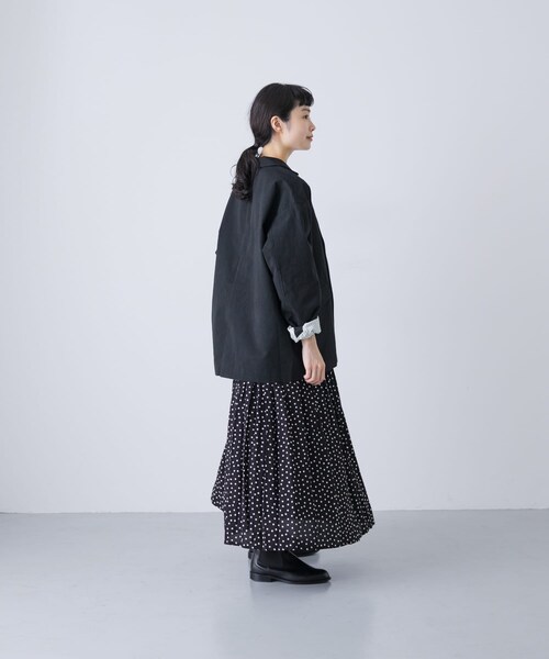 かぐれ(カグレ)の「Tailored jacket w/lining(テーラードジャケット・レディース・BEIGE/BLACK・FREE)」の10枚目の写真