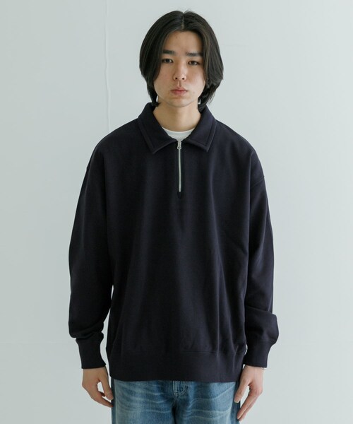 URBAN RESEARCH（アーバンリサーチ）の「ハーフZIPプルオーバー（スウェット・メンズ・NAVY/KHAKI・M/L）」の18枚目の写真