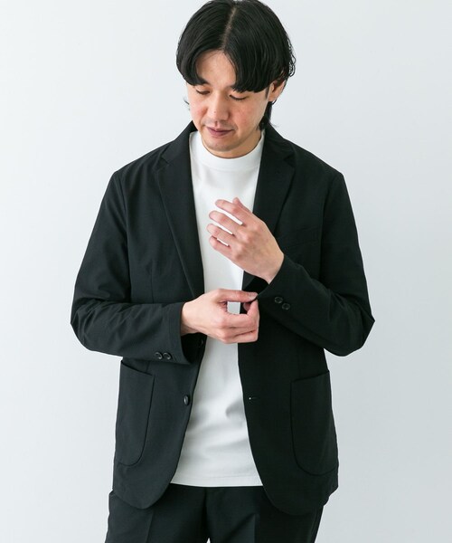 URBAN RESEARCH DOORS（アーバンリサーチドアーズ）の「『イージーケア』LIFE STYLE TAILOR　シアサッカーコンフォータブルジャケット（その他アウター・メンズ・BLACK/NAVY・S/M/L/XL）」の7枚目の写真